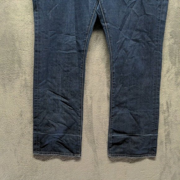 The Flirt Women Jeans Mid Rise Bootcut Leg Blue Dark Wash W:38 L:30 - Picture 7 of 16